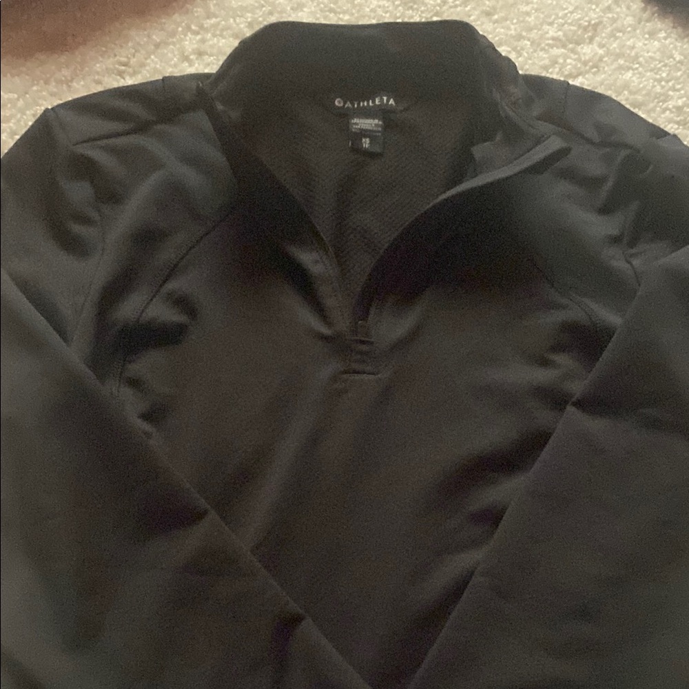 Athleta Black Long-Sleeve Pullover